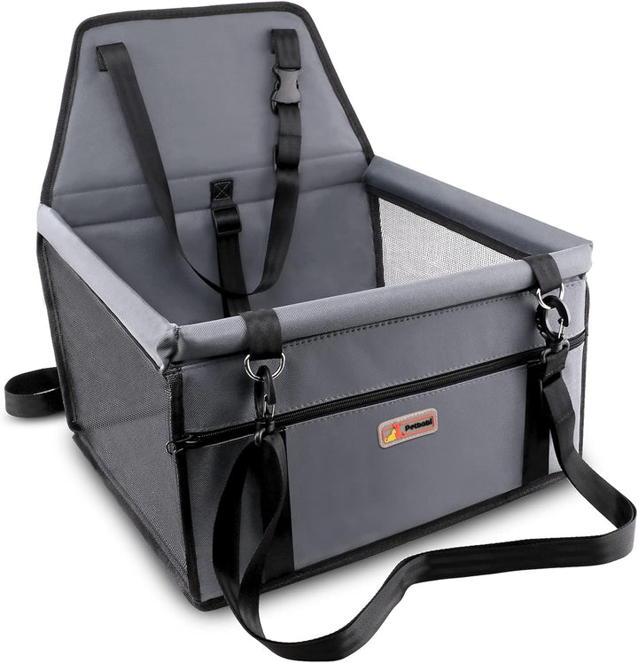 Pet Reinforce Car Booster Seat for Dog Portable and Breathable Car Booster Seat with Seat Belt 