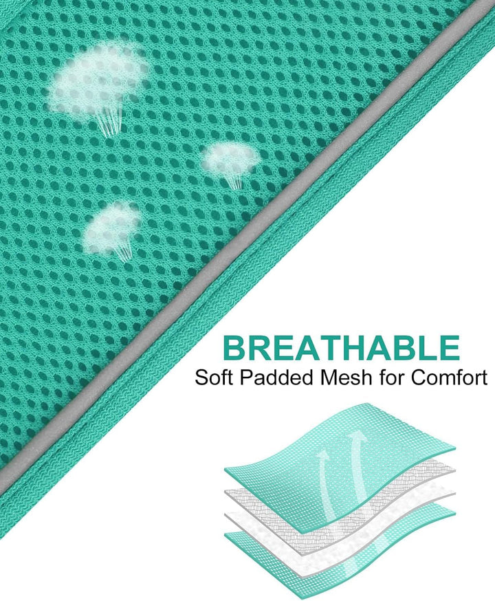 Small Dog Harness, Breathable Mesh Step-In Vest, Reflective Soft Padded Harnesses for Cats and Puppies Dogs, Teal, XXXS