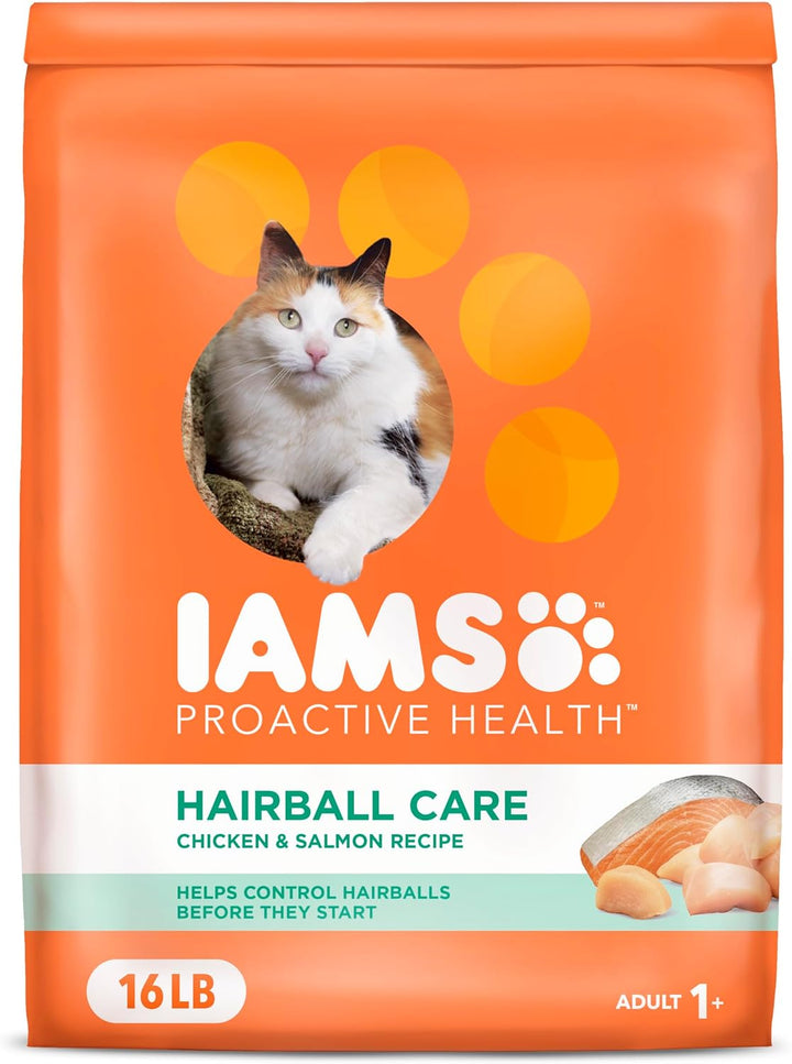PROACTIVE HEALTH Adult Hairball Care Dry Cat Food with Chicken and Salmon Cat Kibble, 3.5 Lb. Bag