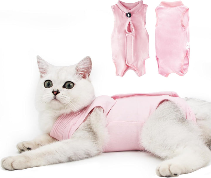 Cat Recovery Suit for Male and Female Surgical Post Surgery Soft Cone Onesie Shirt Clothes Neuter Licking Protective Diapers Outfit Cover Kitten Spay Collar(M, Camouflage)